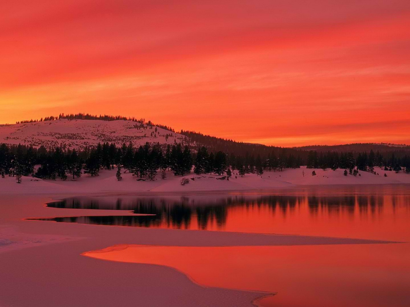 Пейзаж в багровых тонах