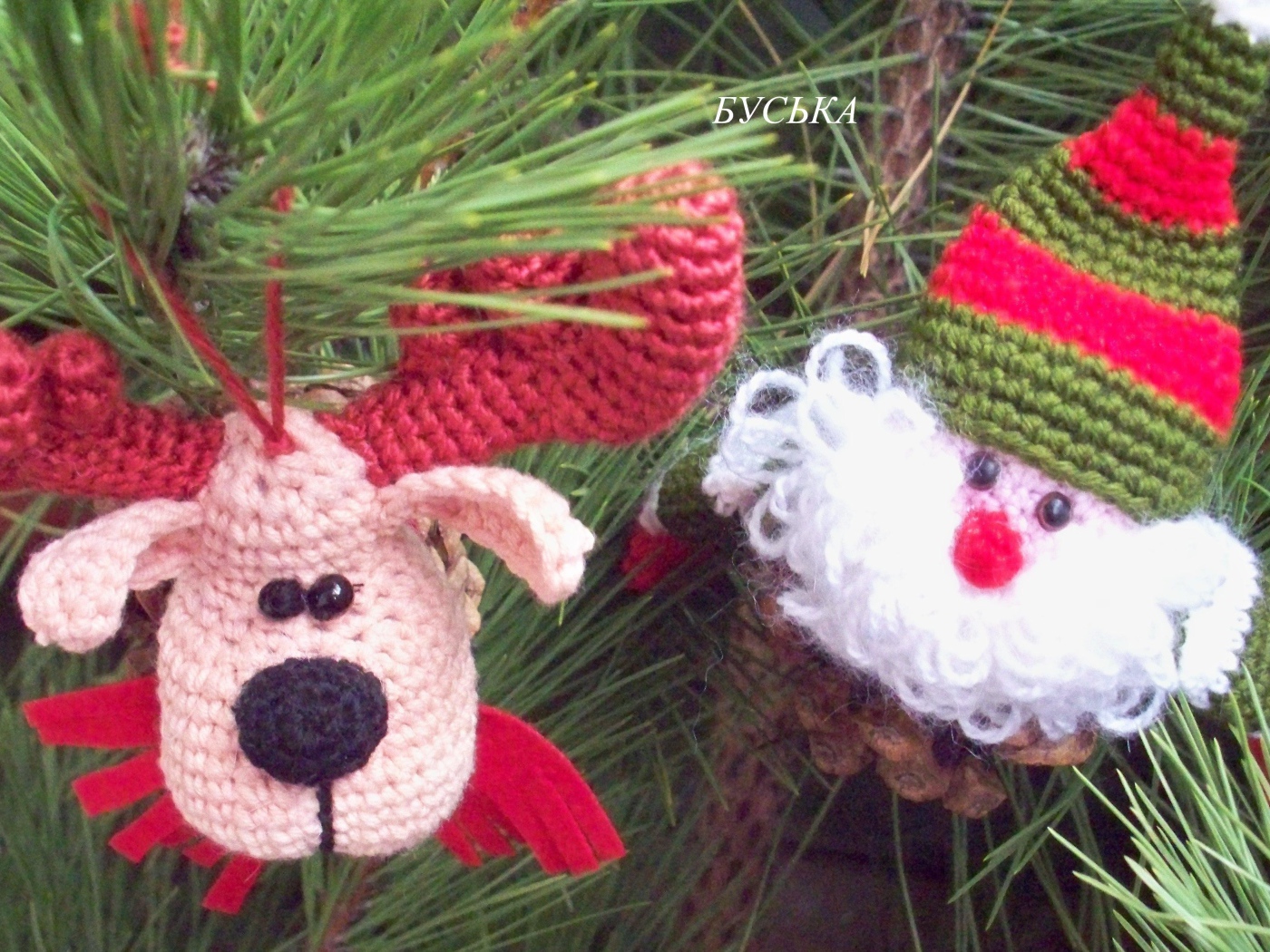 Bязание елочных игрушек спицами
