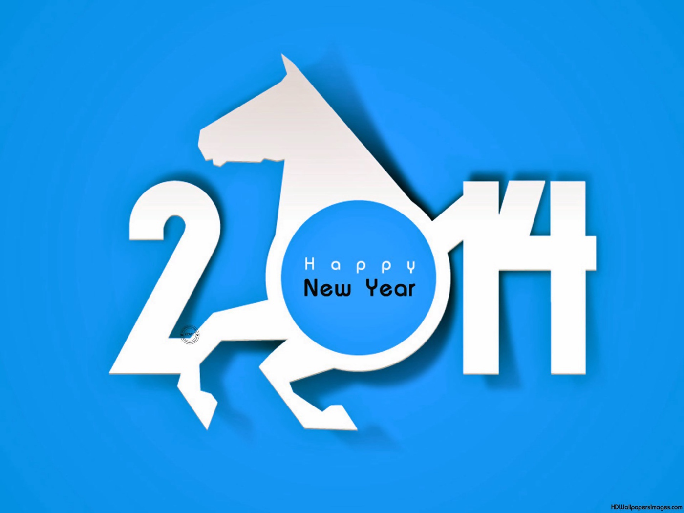 Счастливого Нового Года 2014, креативный рисунок