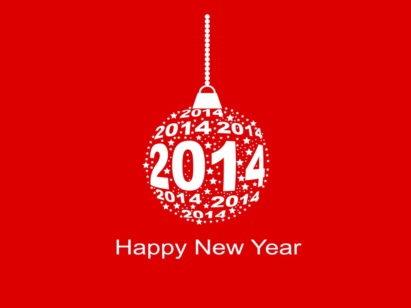 Счастливого Нового Года, красно-белый рисунок