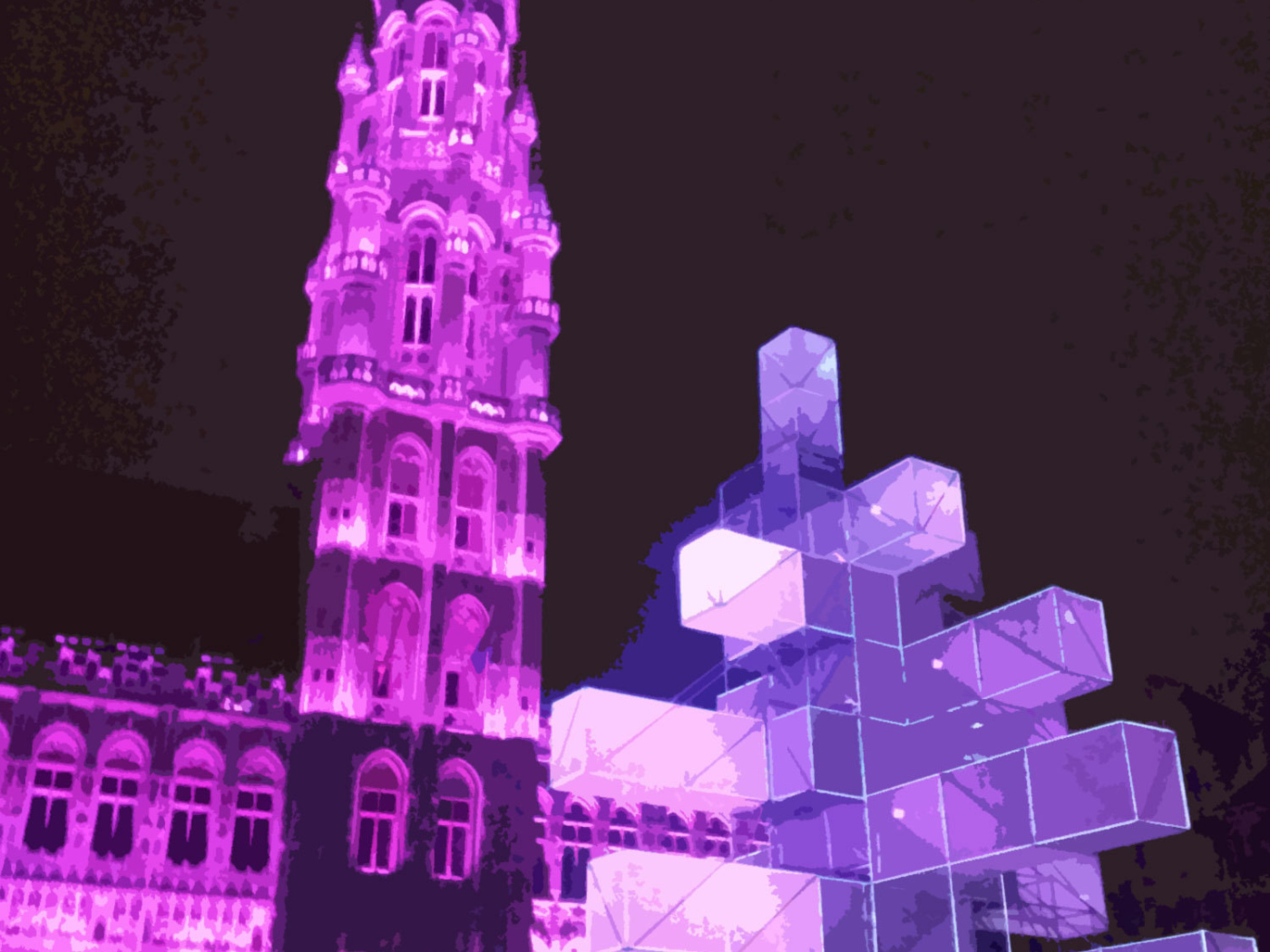 Новогодняя елка из кубиков