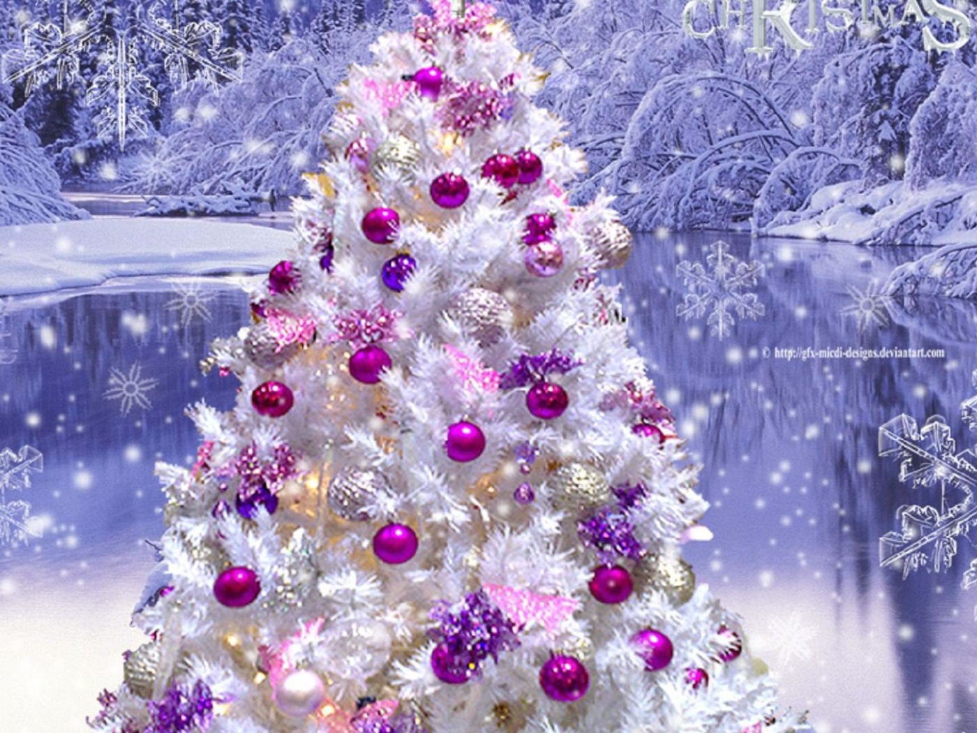 Розовая Новогодняя елка