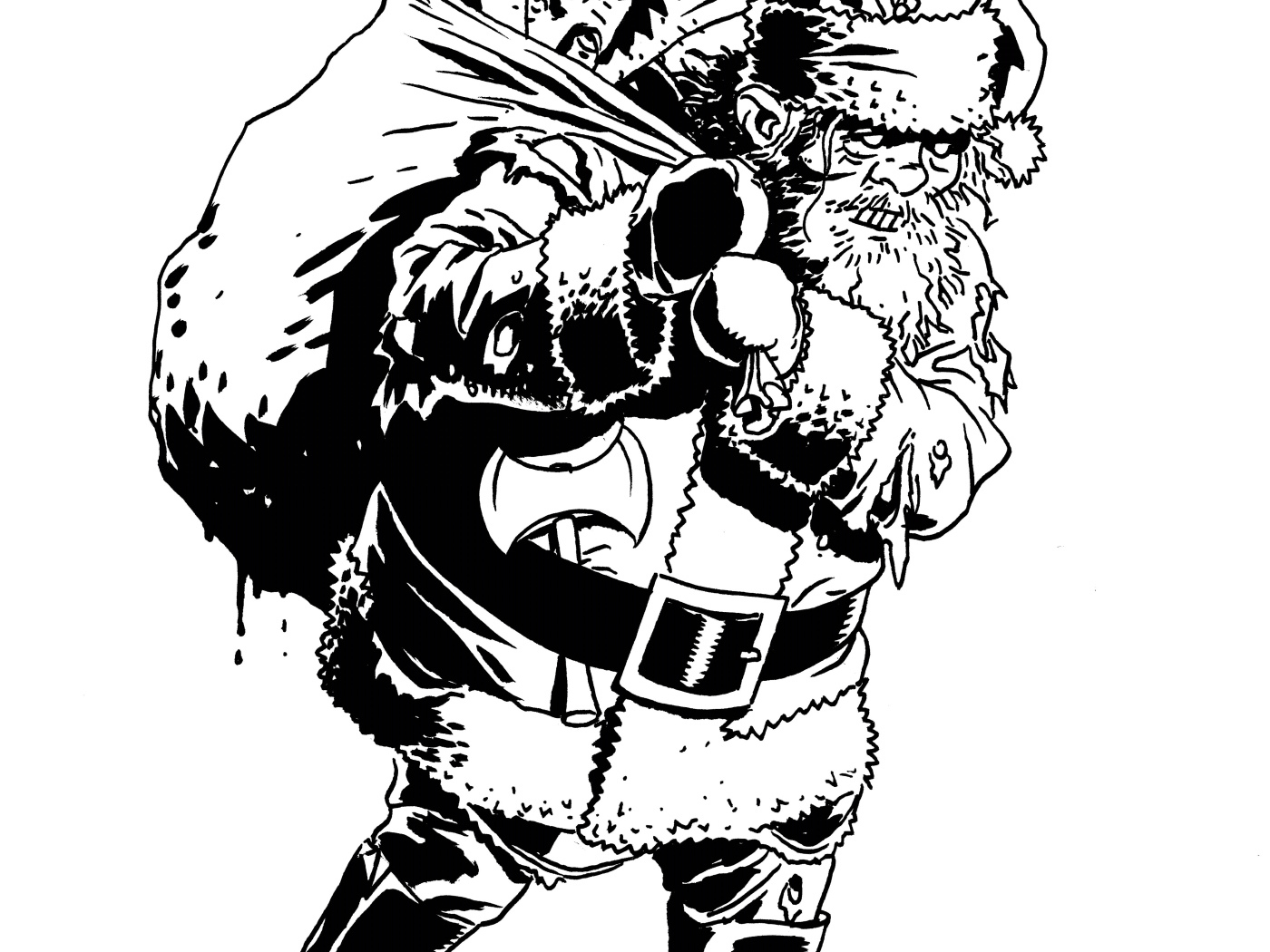 3омби дед мороз