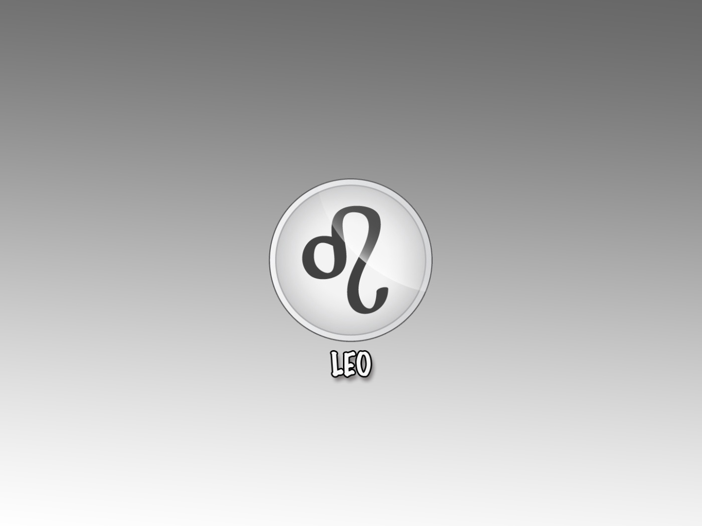 Знак лев на сером фоне