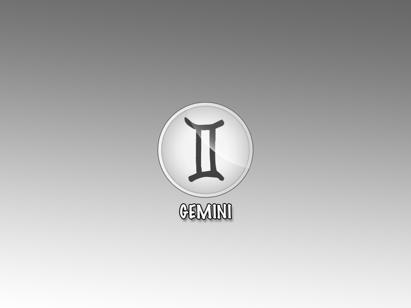 Знак близнецы на сером фоне