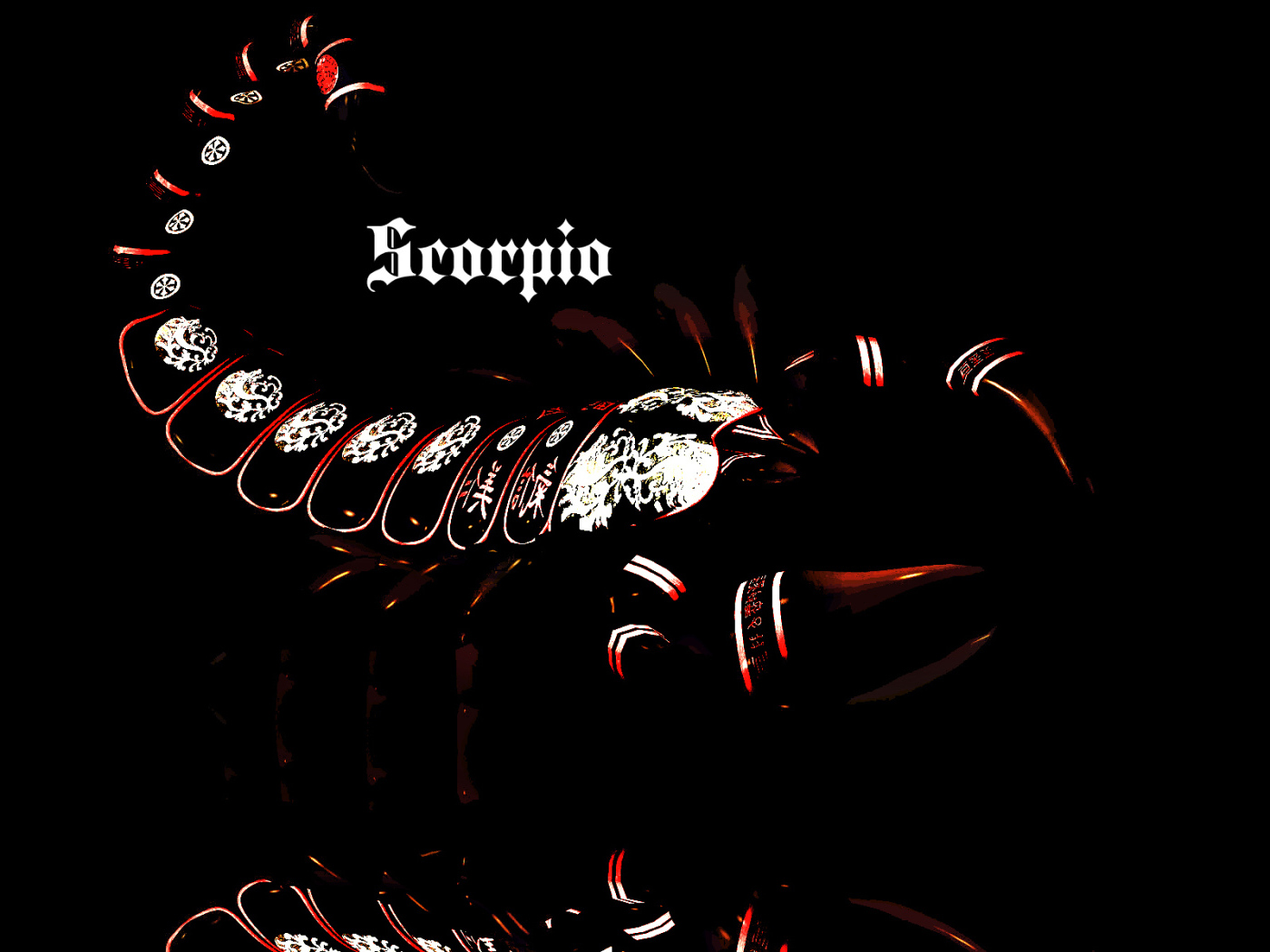 Скорпион, креативный рисунок