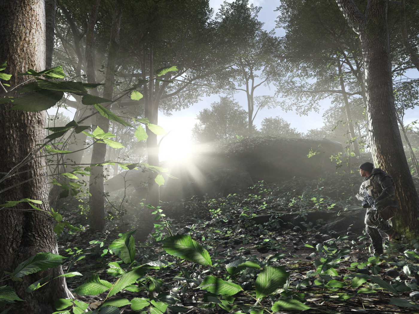 Battlefield 4 солдат в лесу