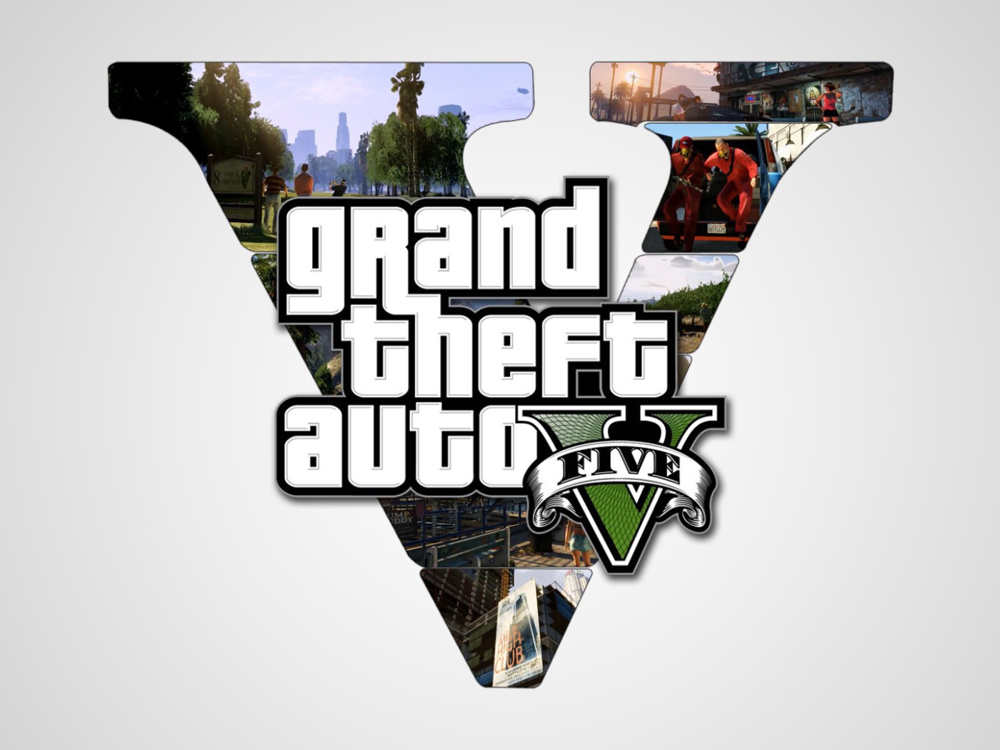 Grand Theft Auto V в белом