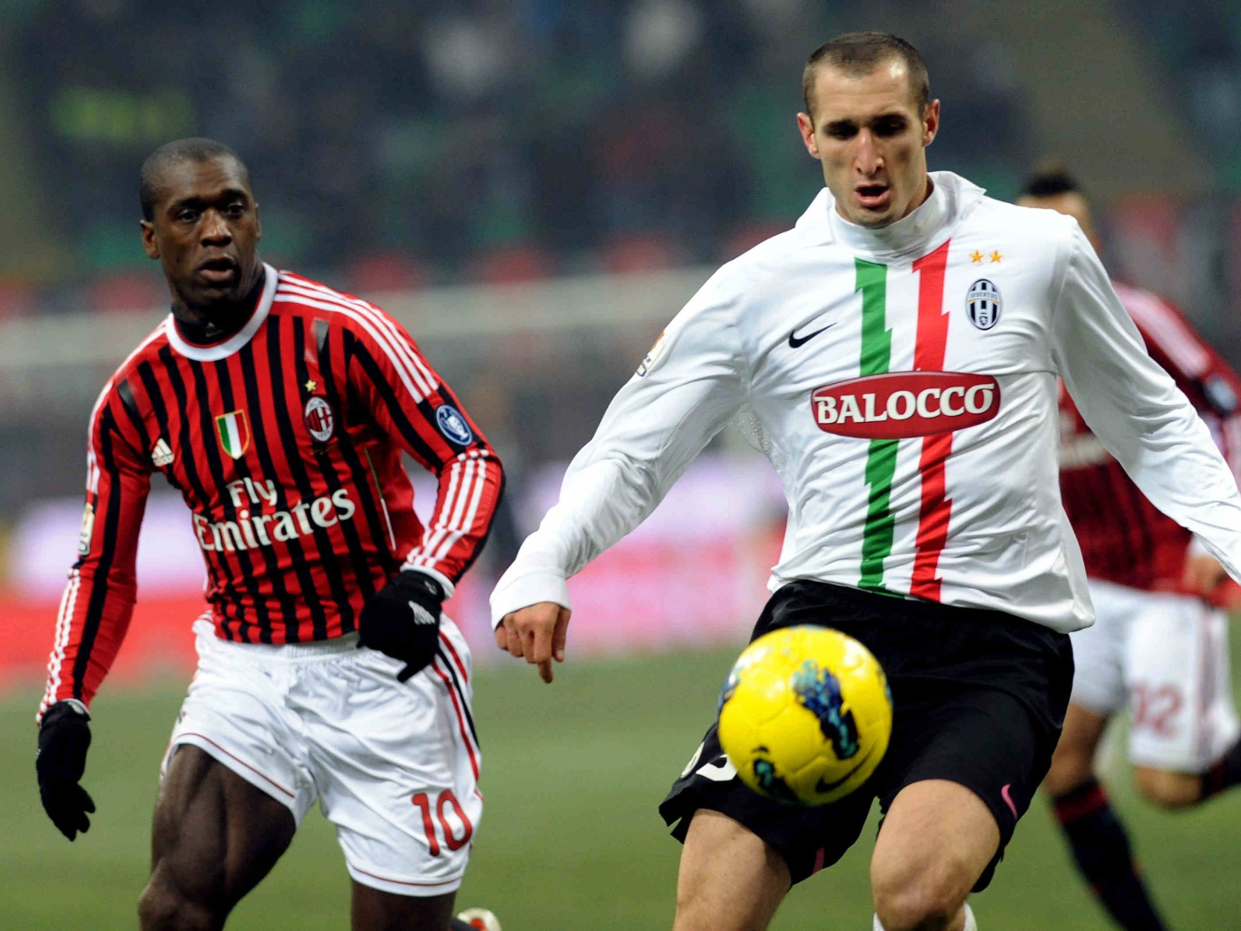 The best player of Juventus Giorgio Chiellini in a middle of the action