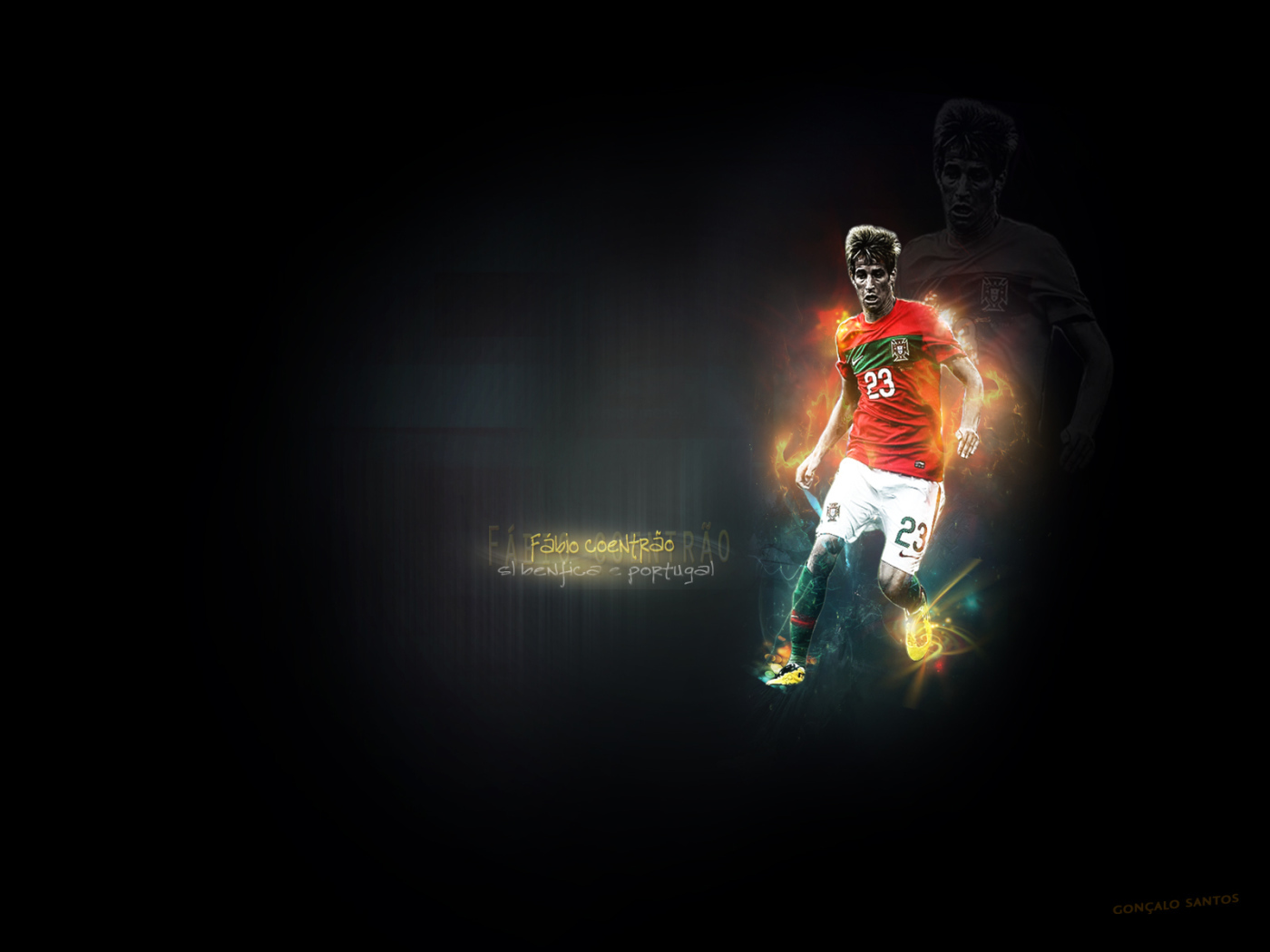 Незаменимый защитник Реал Мадрид Фабио Коэнтрау на черном фоне