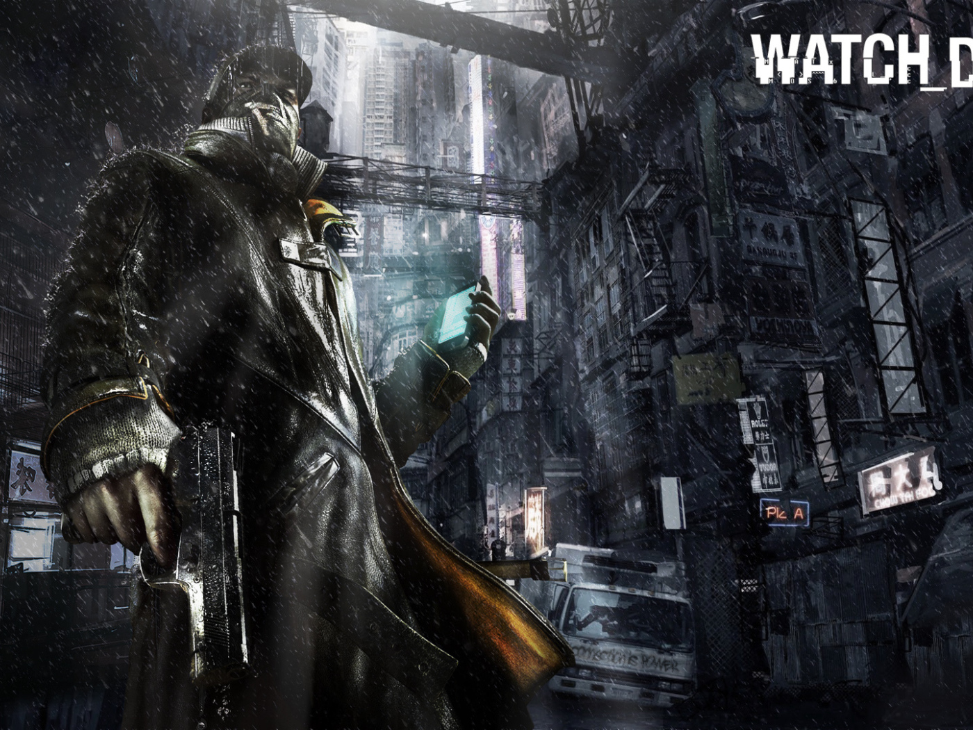 Watch Dogs: герой держит его телефон