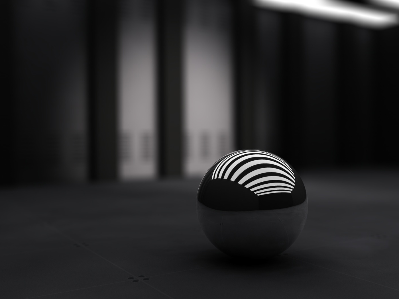 3Д черный шар