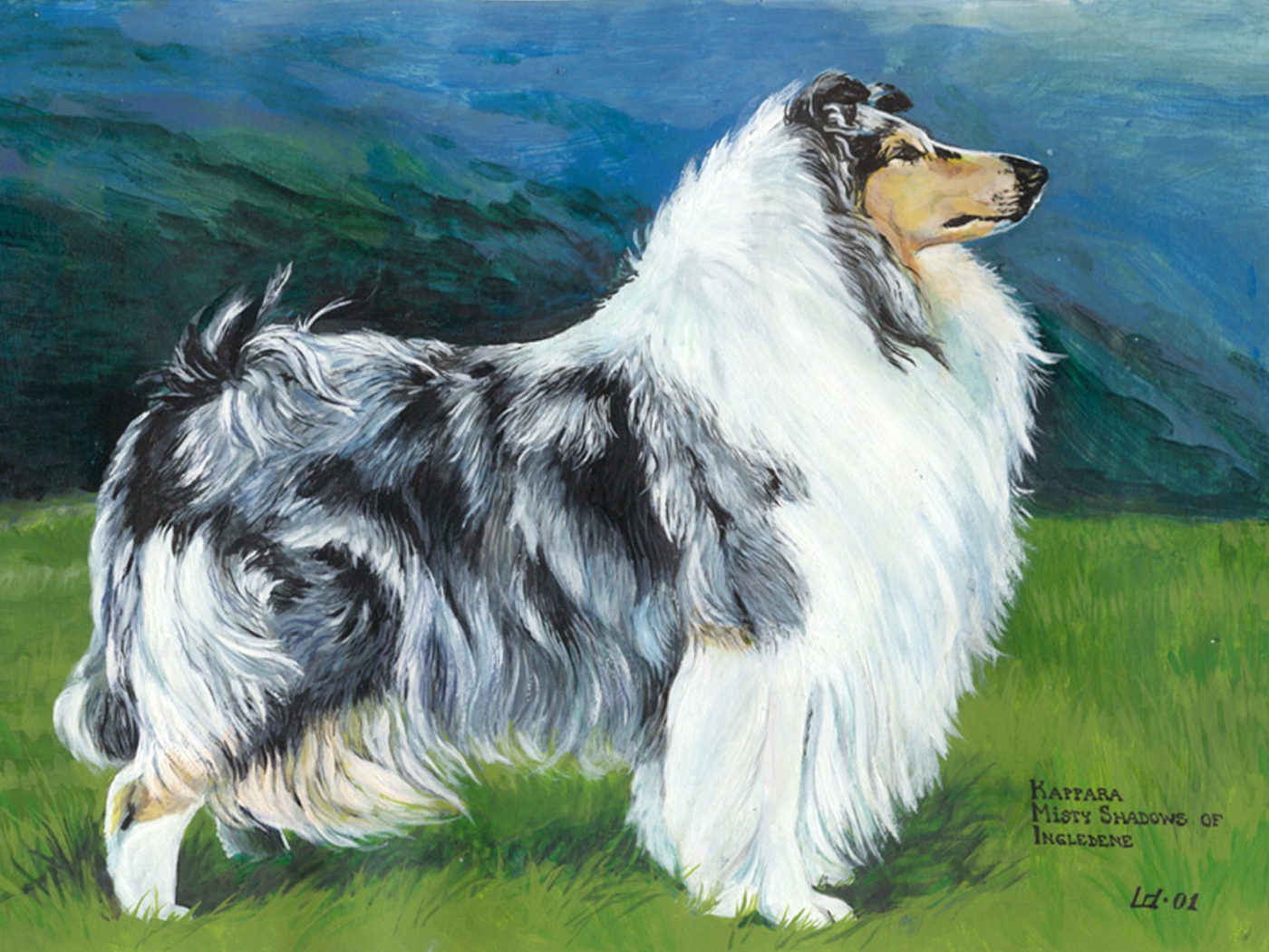 Картина с изображением колли