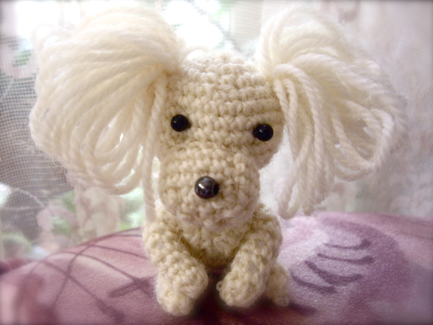 Вязаная игрушка пудель