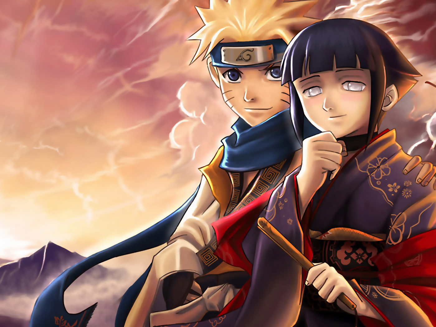 Девушка и парень в японской анимации