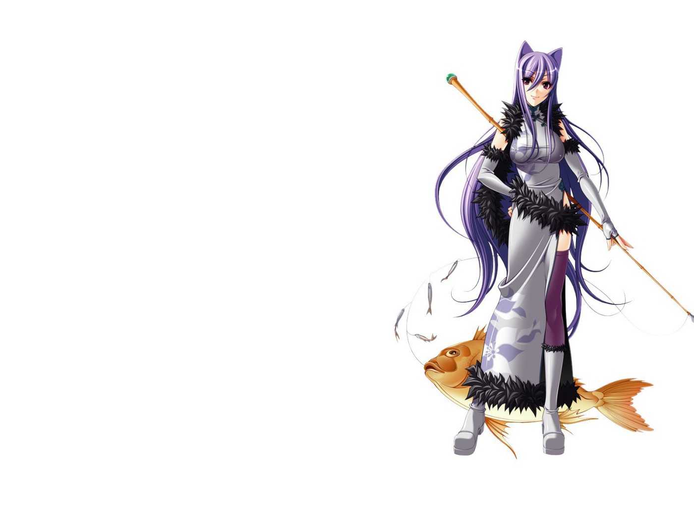 Аниме девушка с копьем