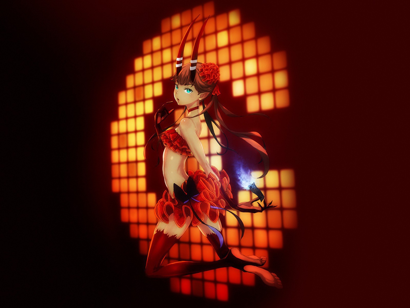 Аниме девочка с рогами