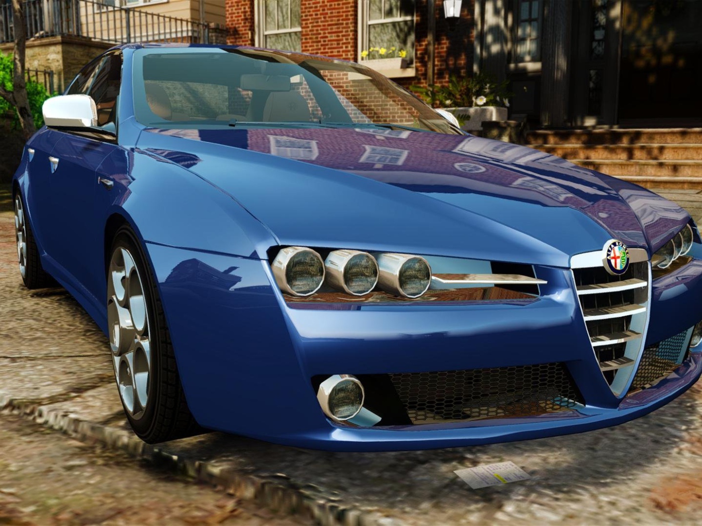 Синяя Alfa Romeo 159