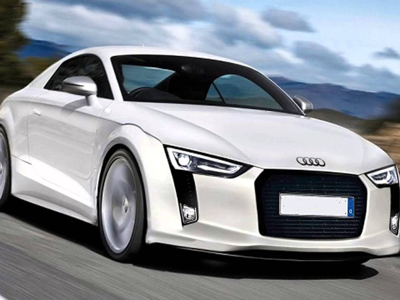 Красивый автомобиль Audi TT 2014
