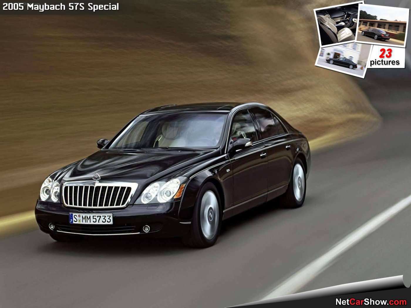 Автомобиль Maybach  57 на дороге