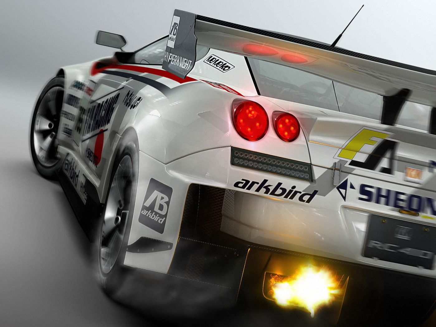 Выхлоп с огнем