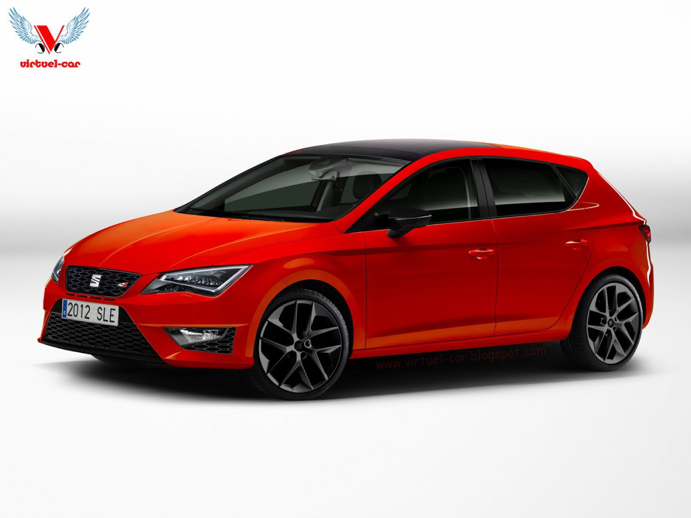 Красивый автомобиль Seat Leon Cupra 2014
