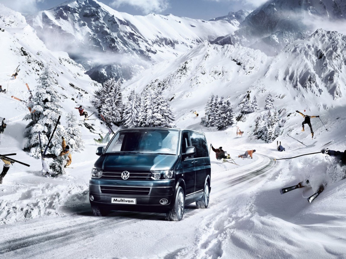 Фльксваген транспорт в горах