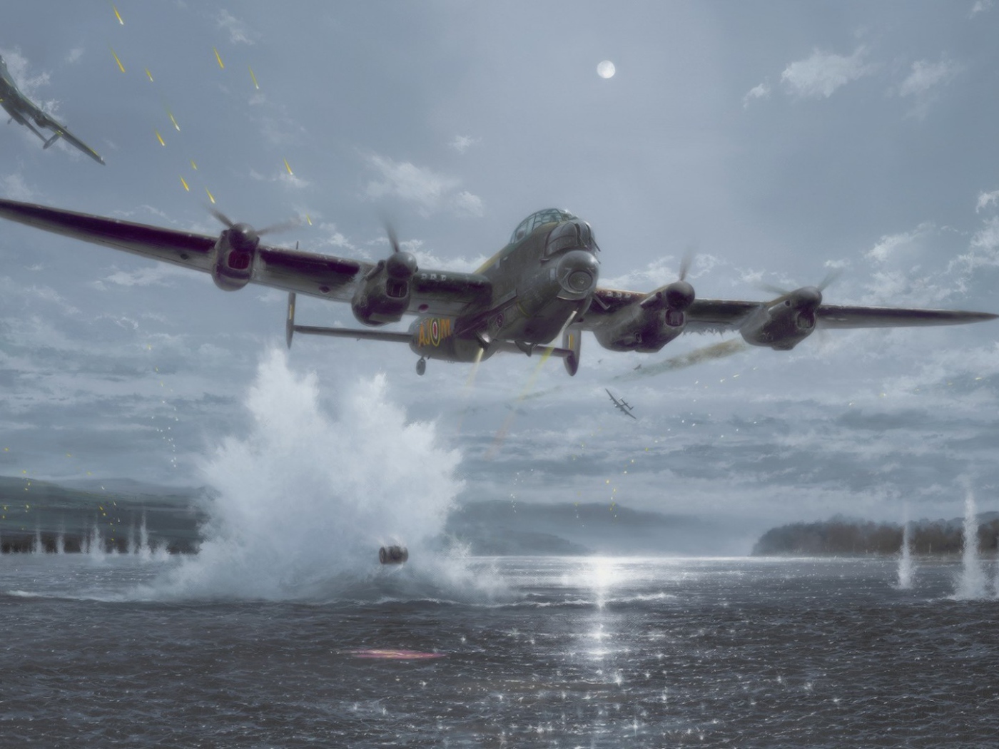 Сброс бомб в море