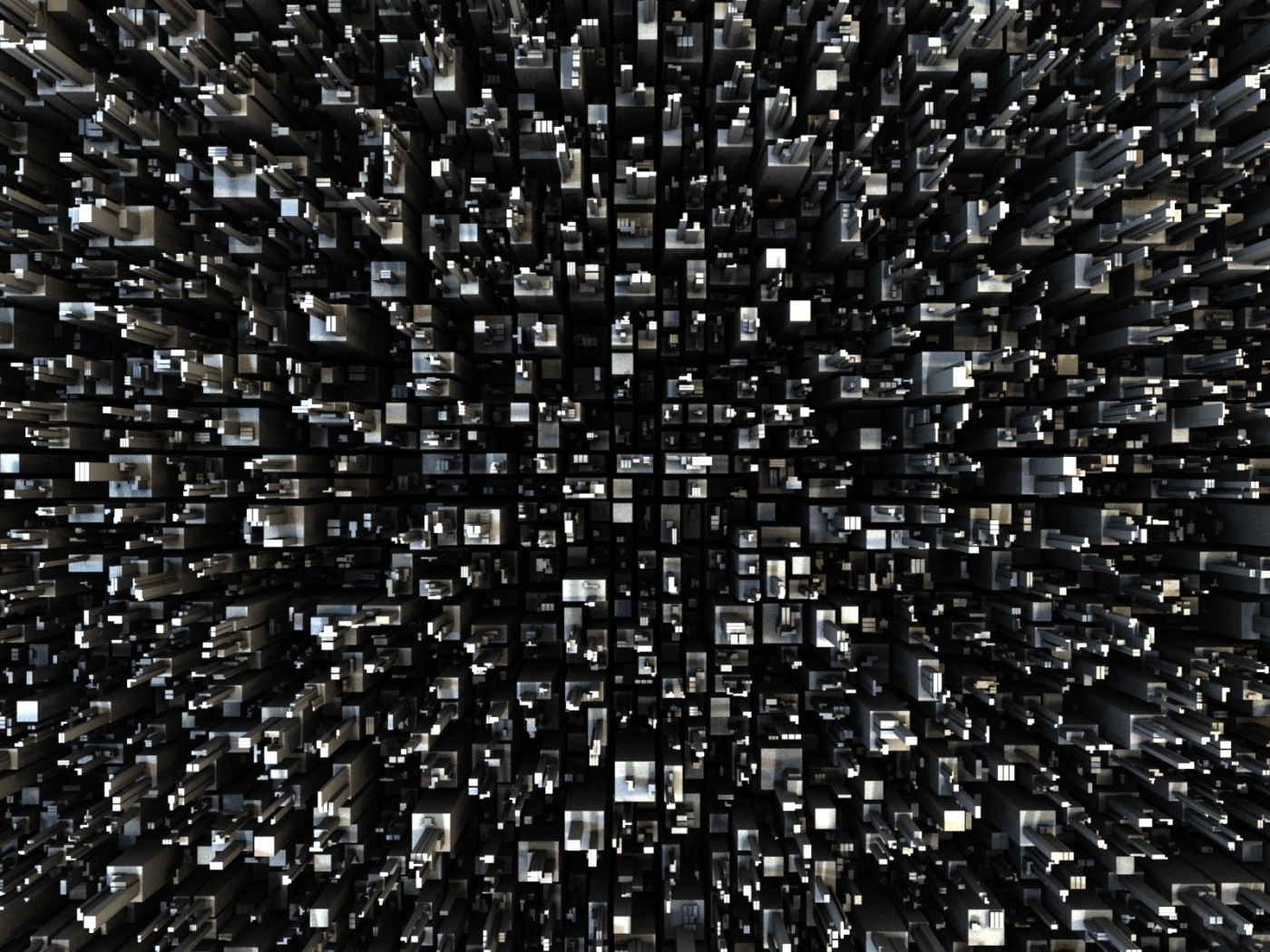 Черная абстракция на обоях