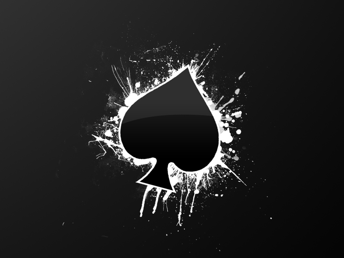 Черные обои с карточным символом