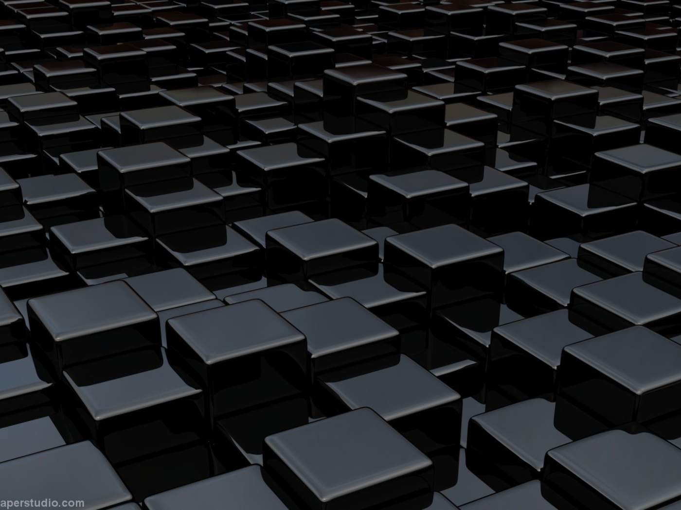 Черные обои с кубами