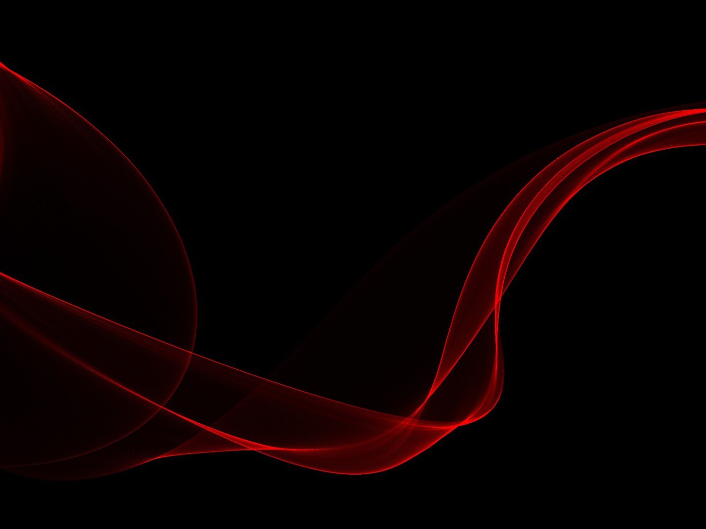 Черные обои с красной абстракцией