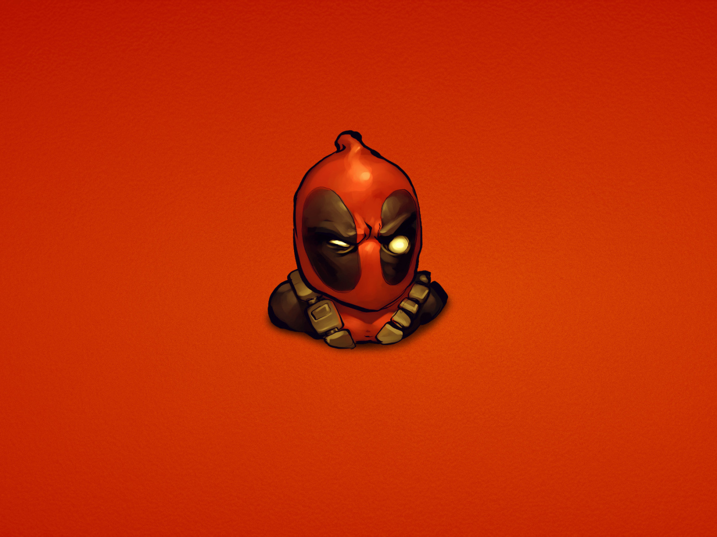 Дэдпул на красном фоне