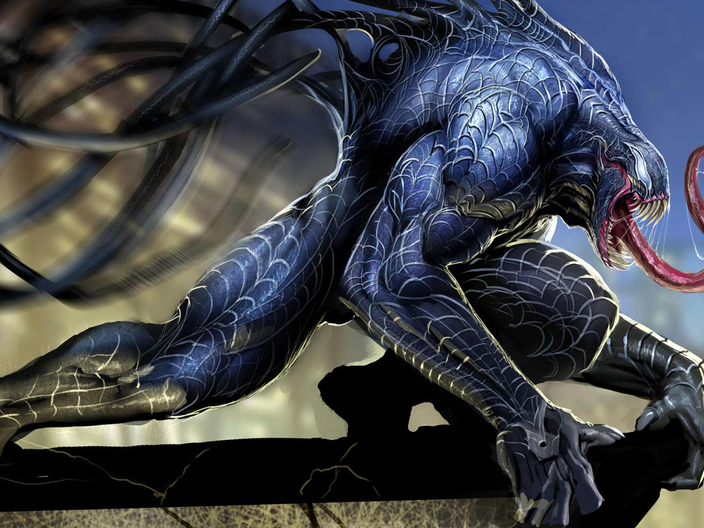 Синий веном из человека паука