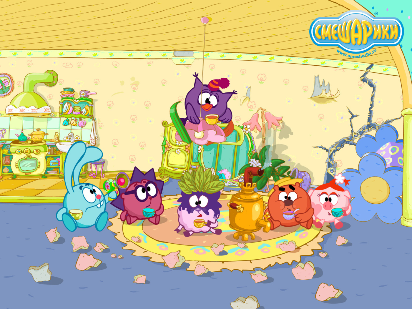 Герои мультфильма Смешарики