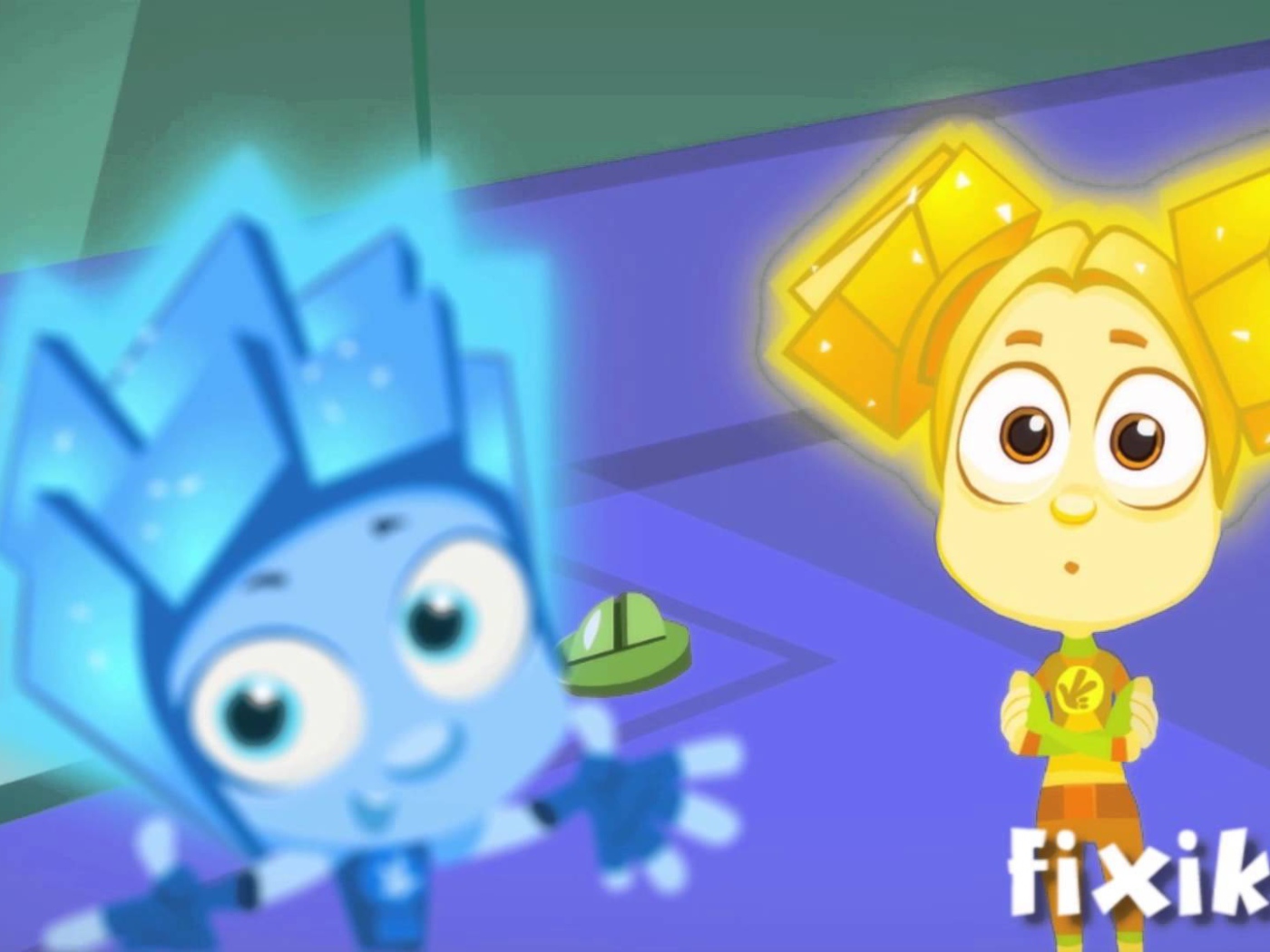 Растерянные герои мультфильма Фиксики