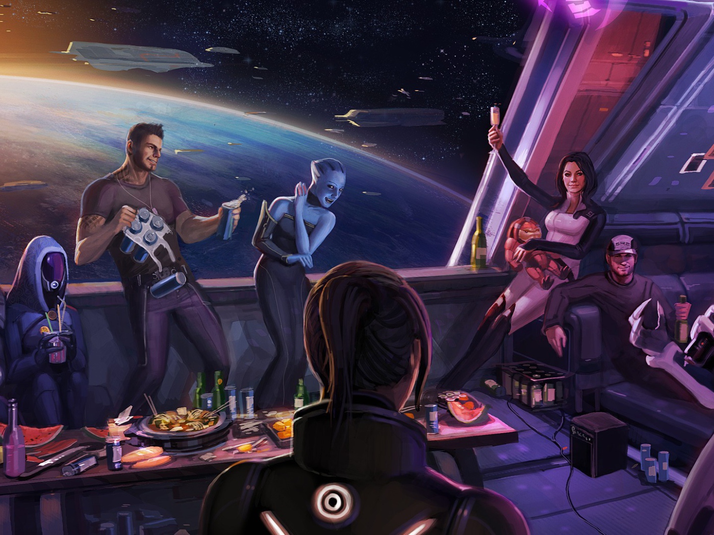 Вечеринка на космическом корабле