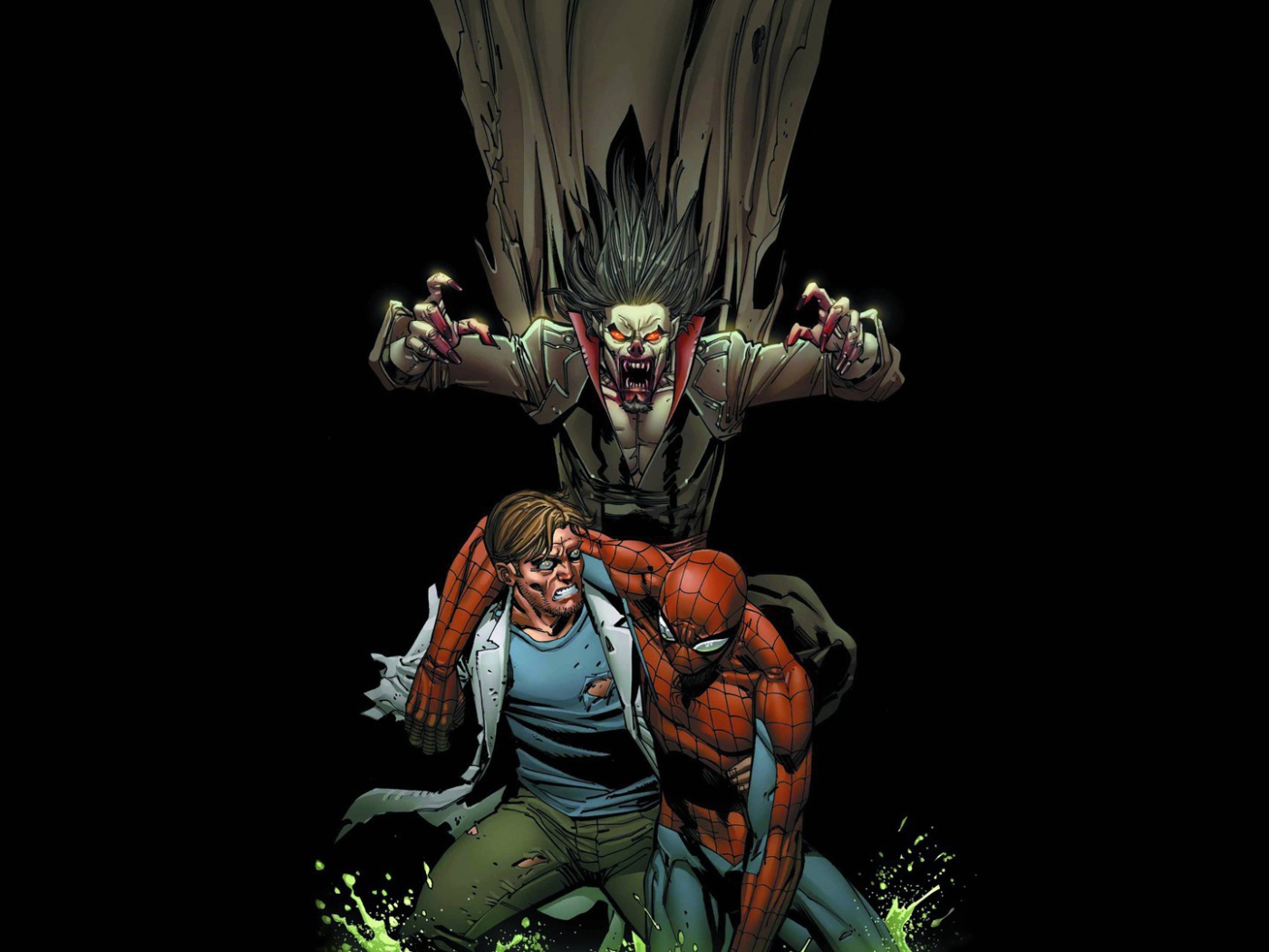 Раненый человек паук