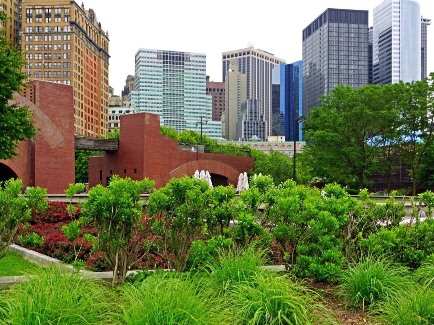 Зеленый уголок в Нью Йорке