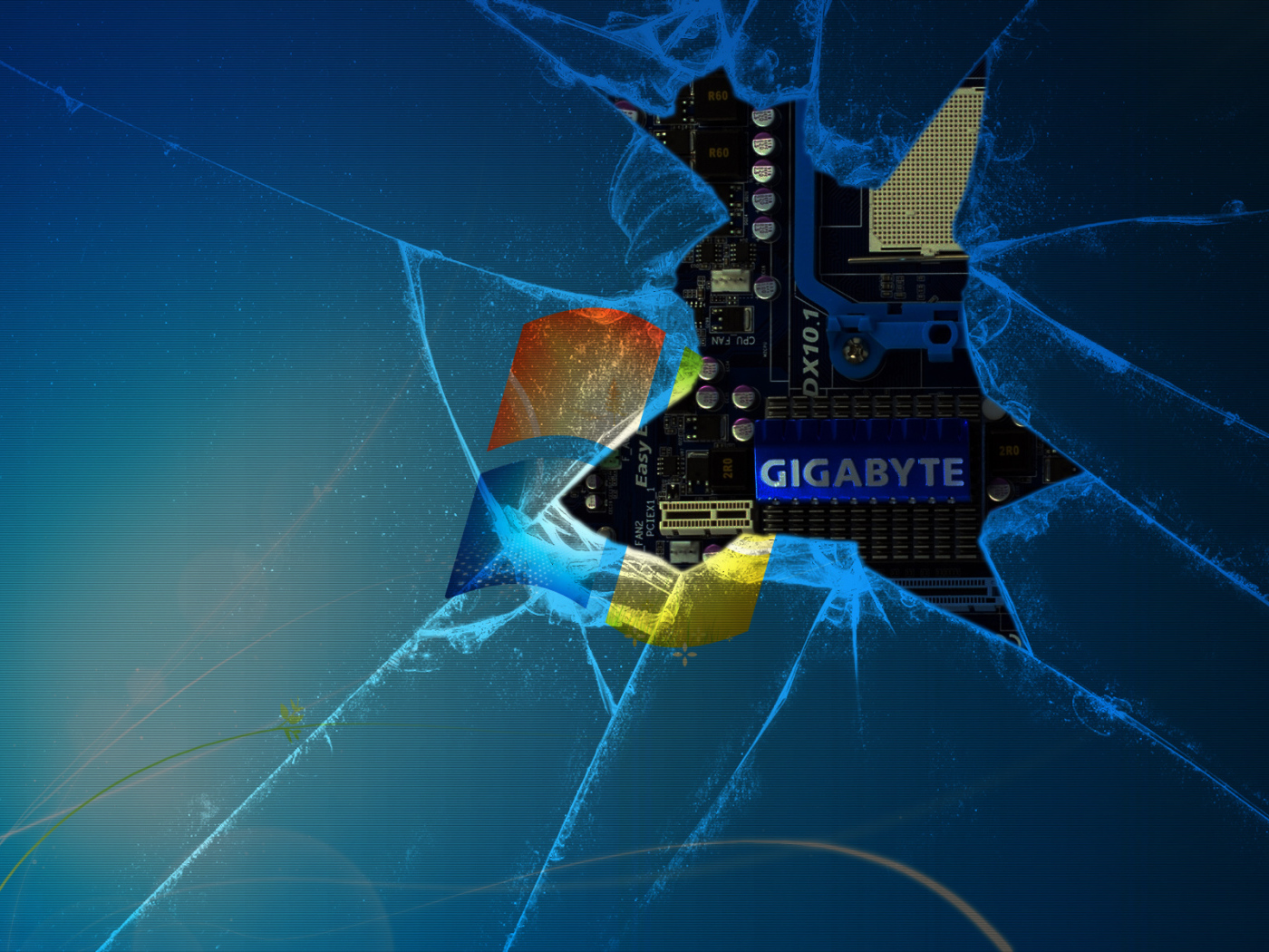 Разбитый экран монитора