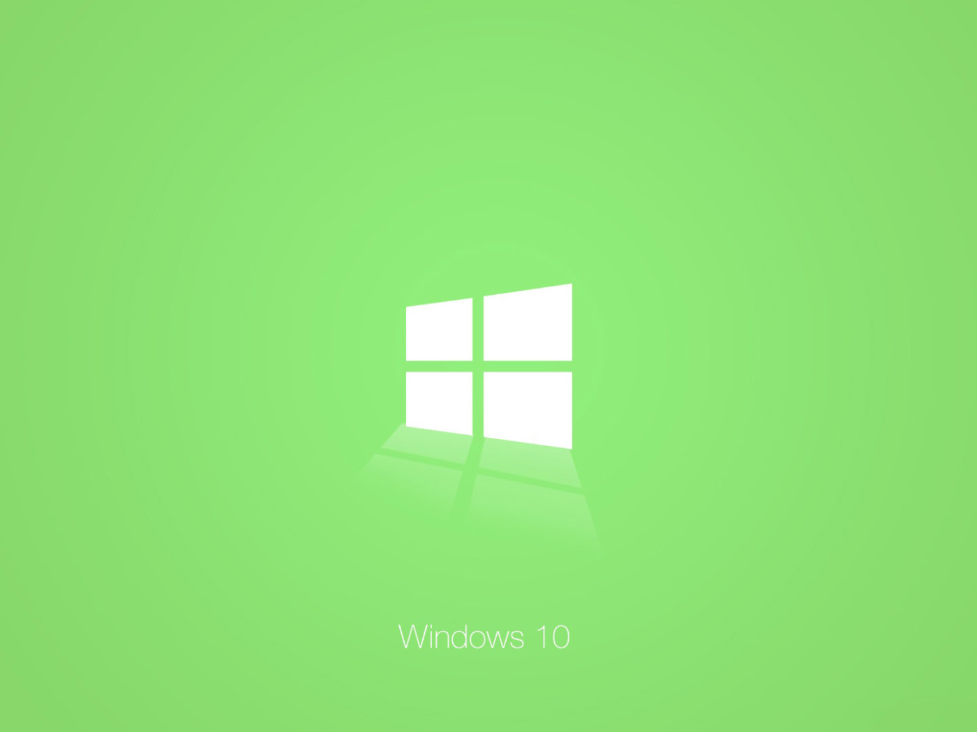 Зеленый логотип Windows 10