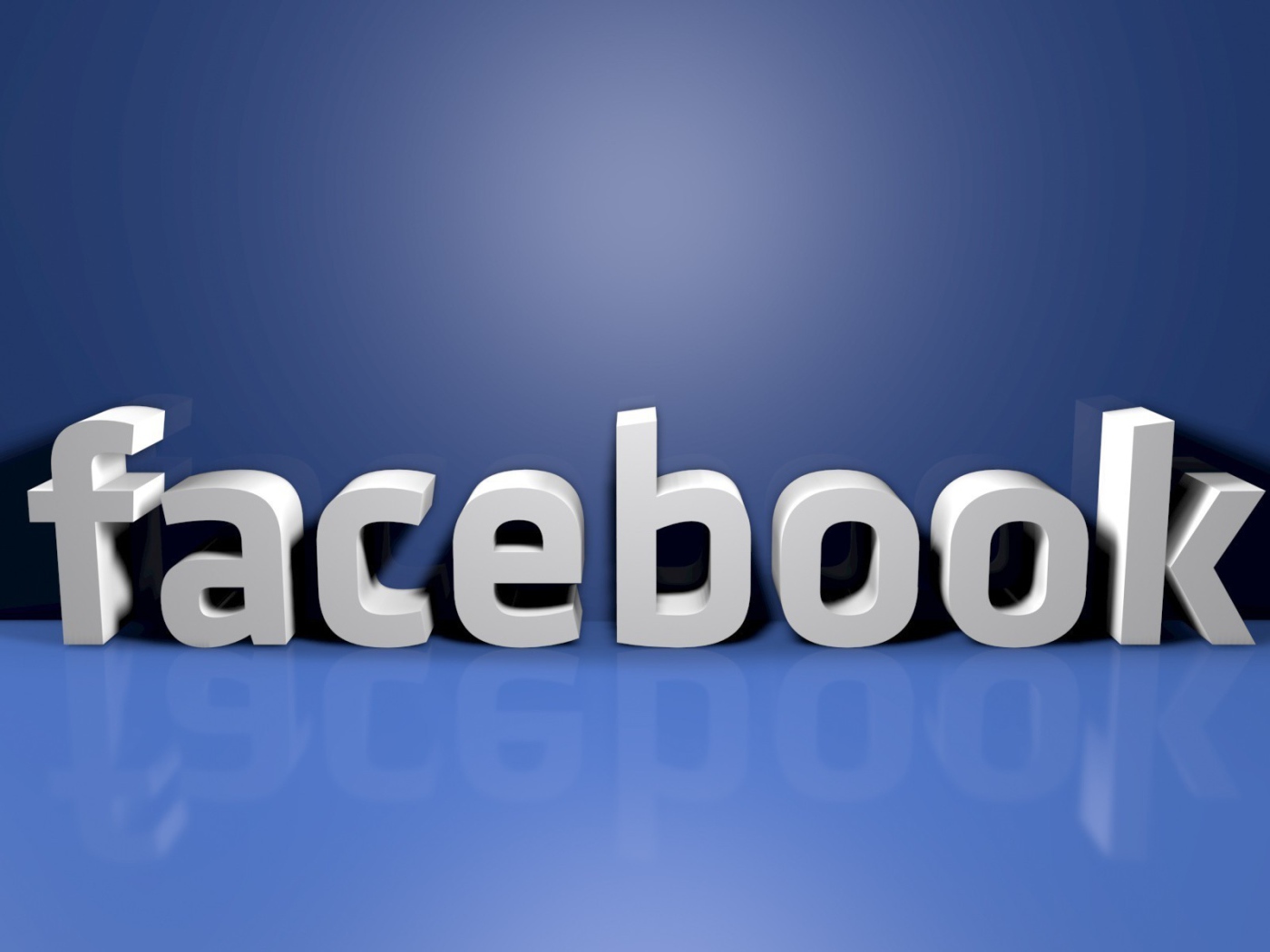 Фэйсбук на голубом фоне
