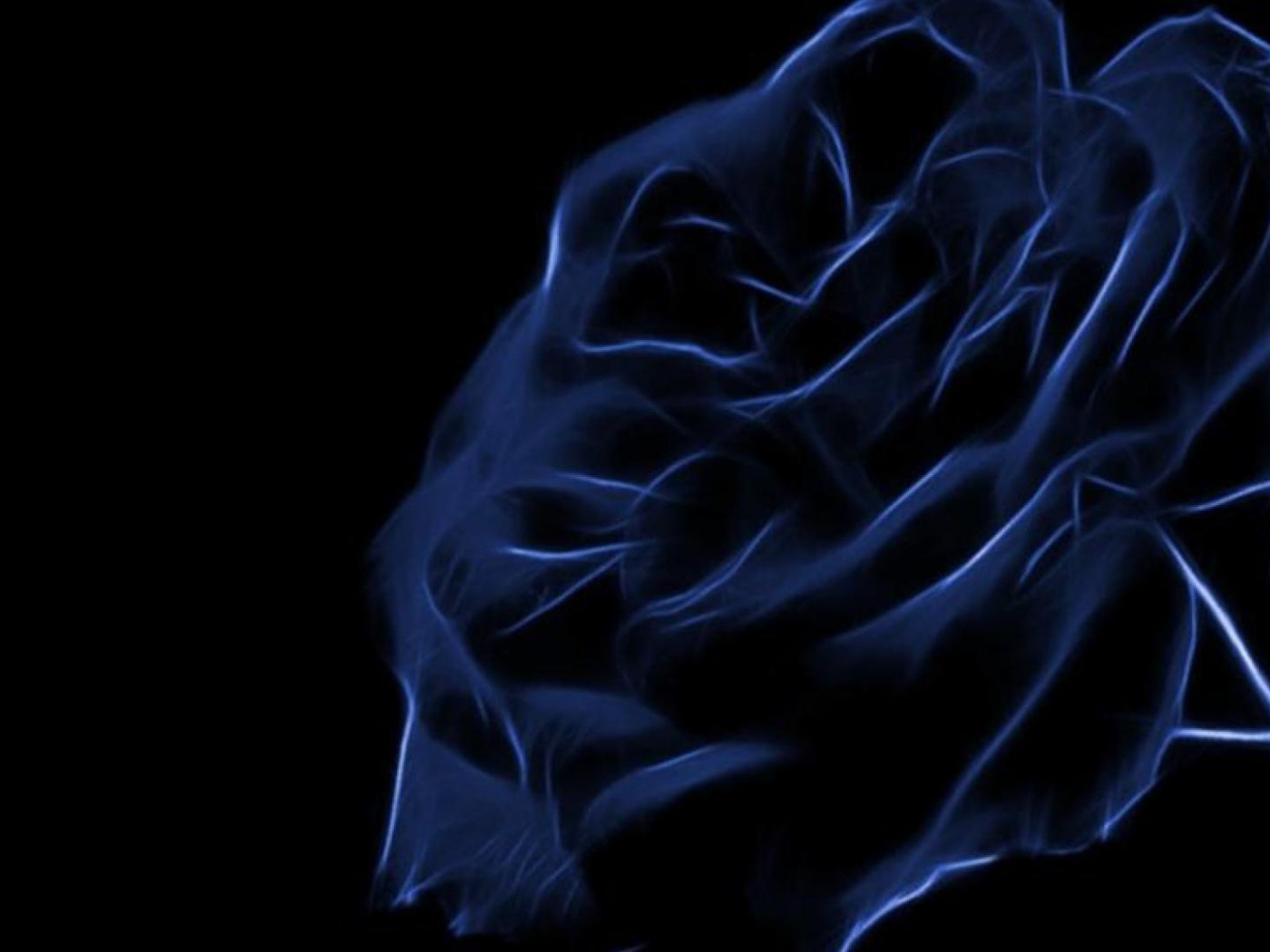 Синяя роза, креативный рисунок