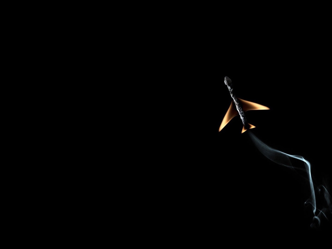 Горящий предмет в воздухе