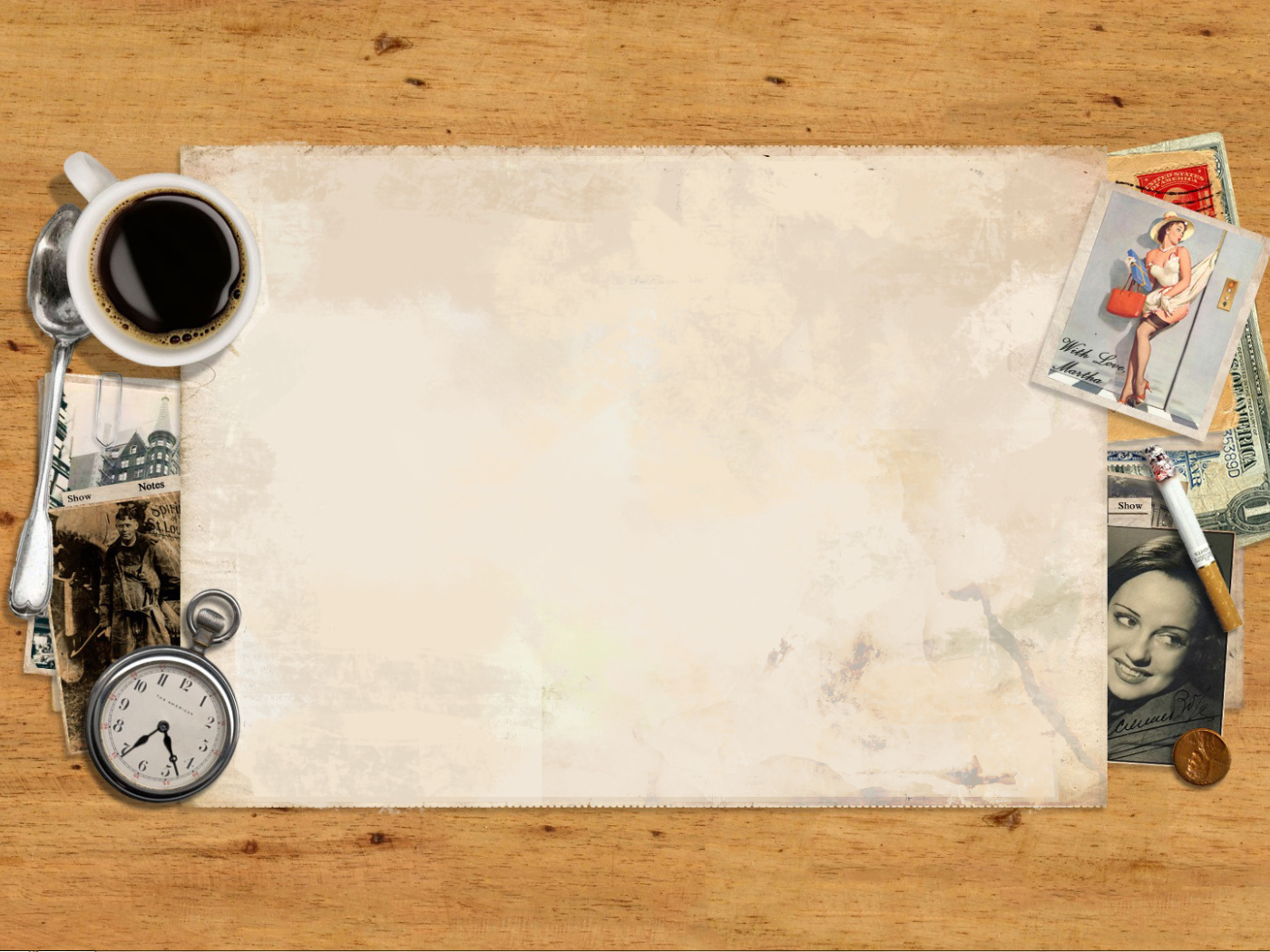 Кофе часы и сигарета