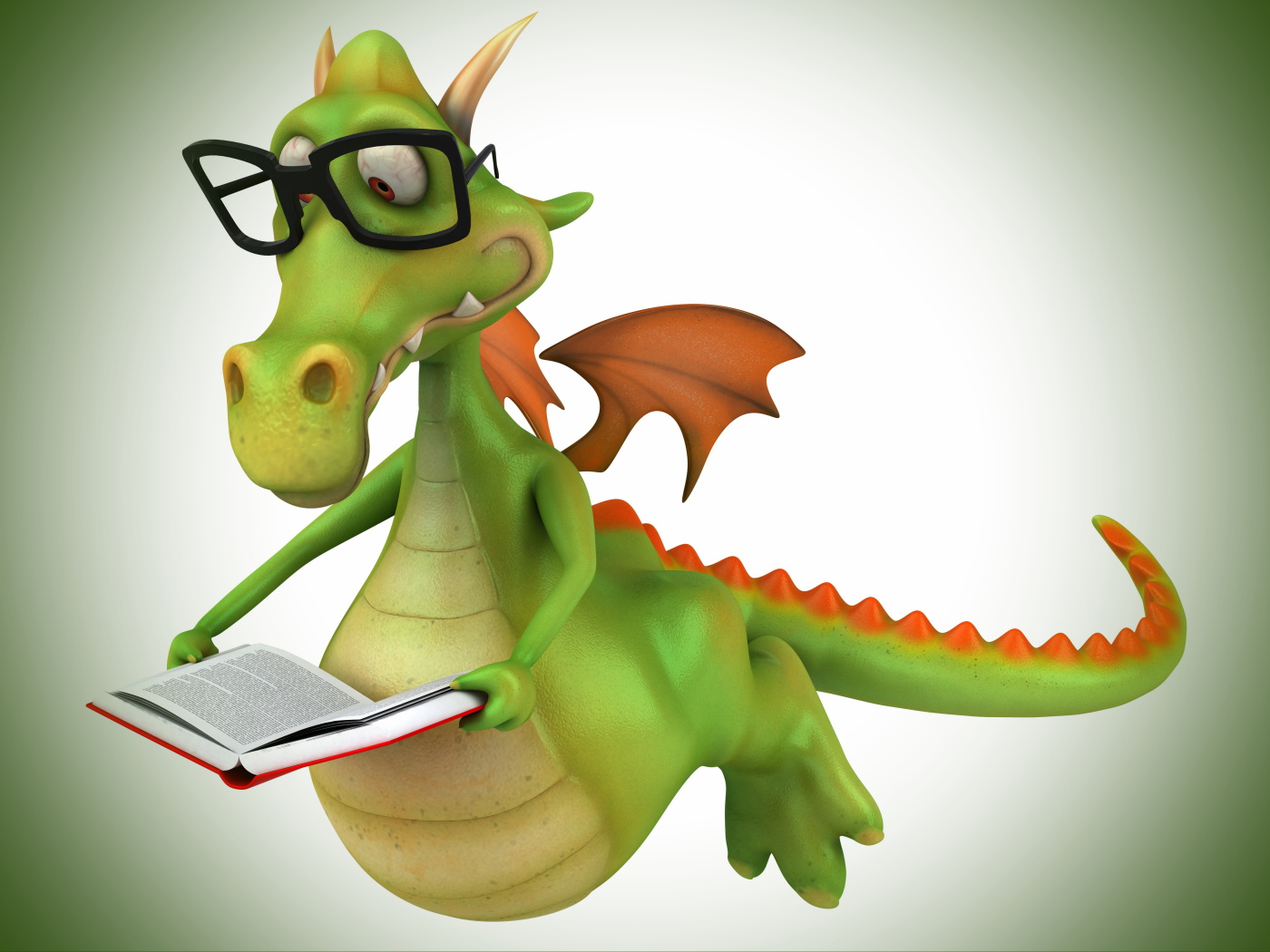 Дракон читает книгу