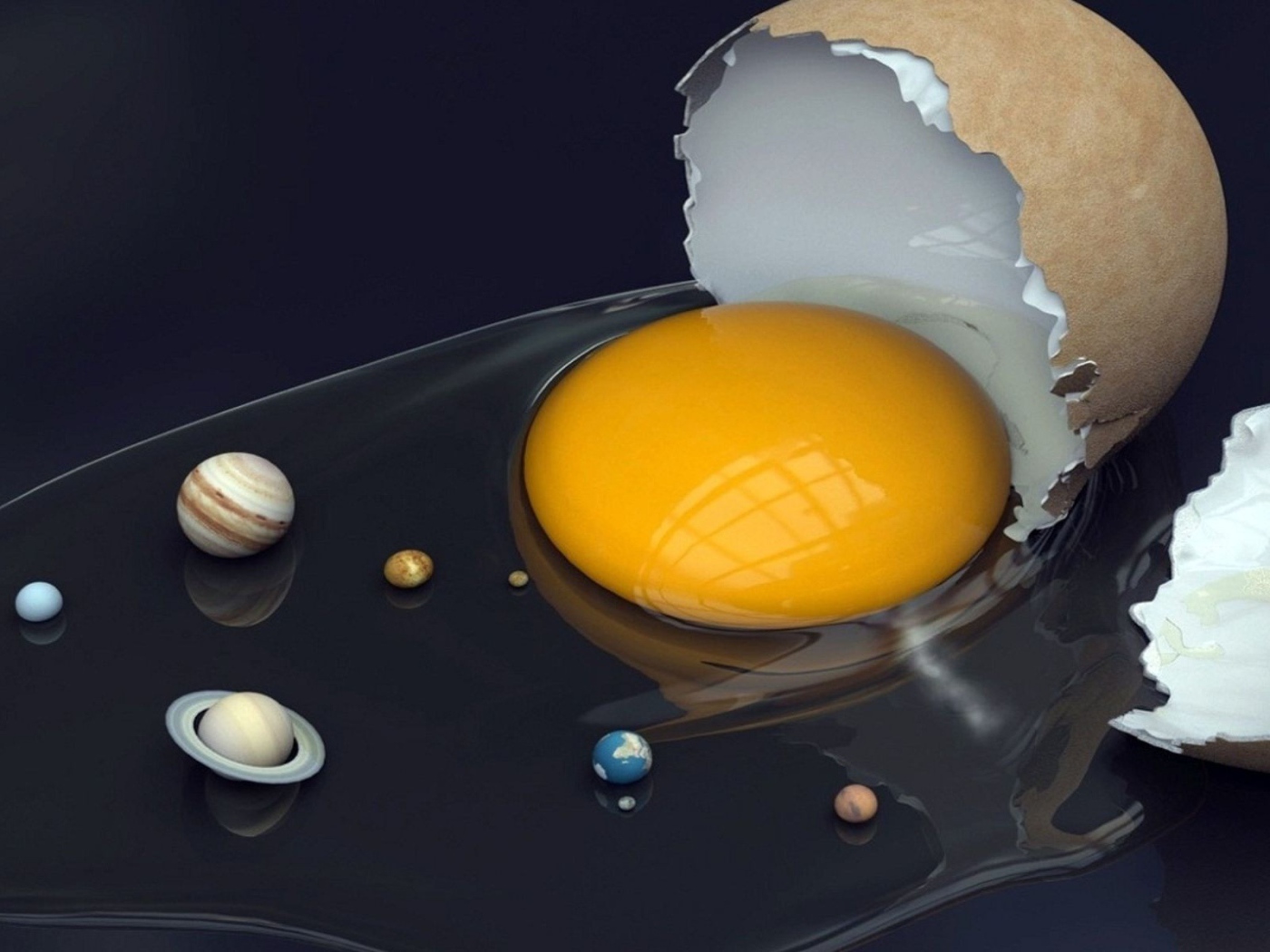 Солнечная система в яйце