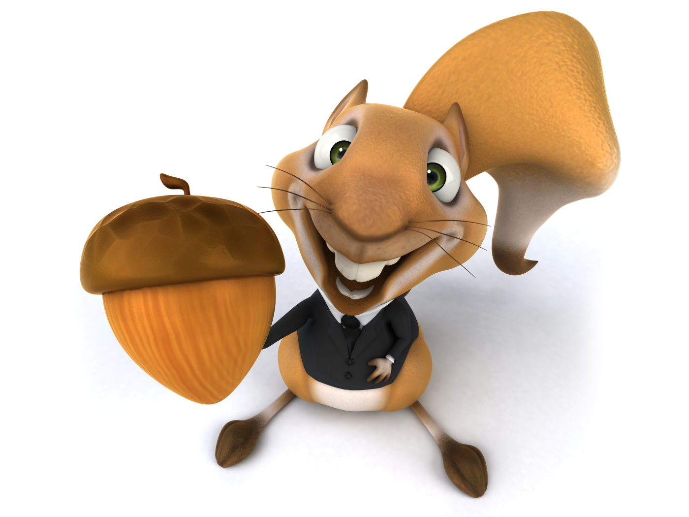 Белка с орехом