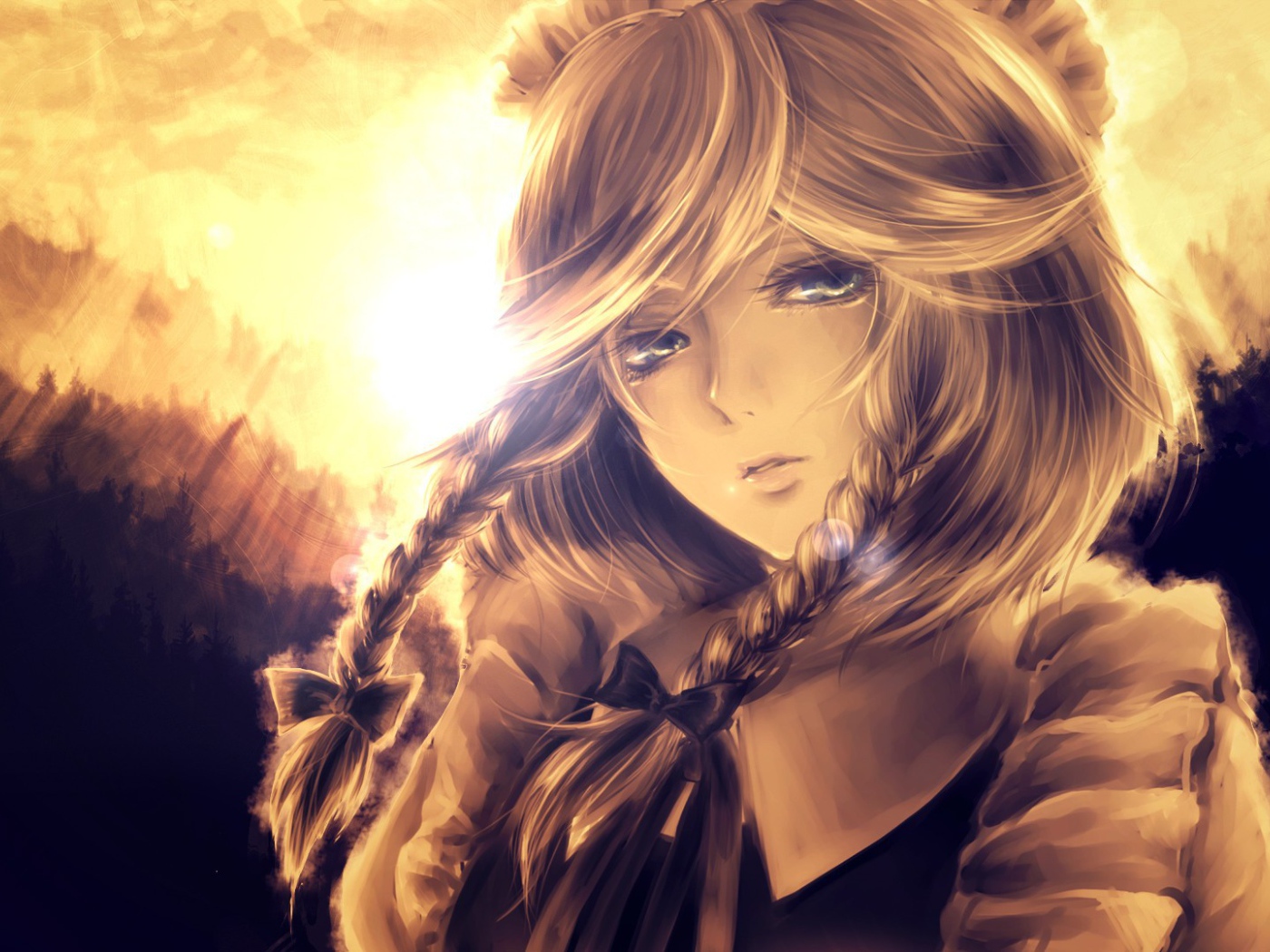 Девочка с косичками