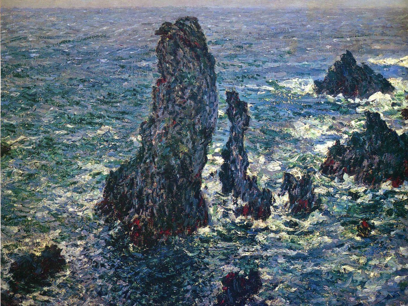 Картина Клода Моне - Скалы